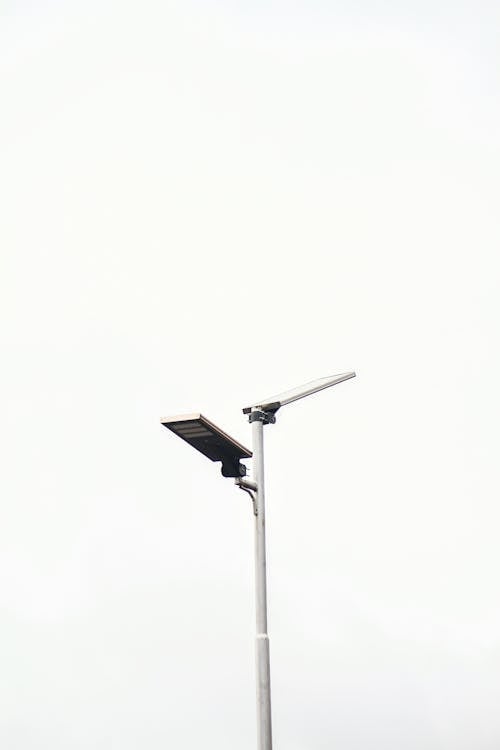 Minimalistic photo of solar street lamp