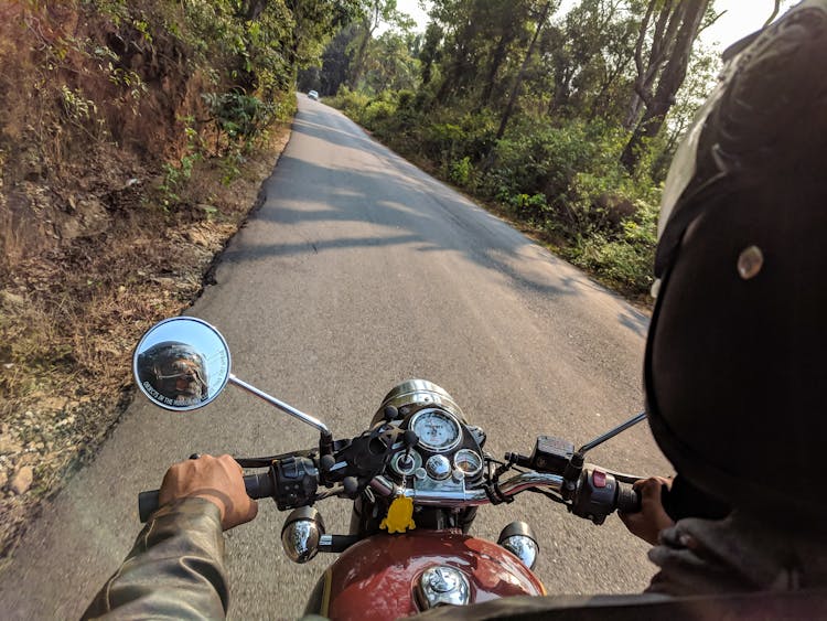 Man Riding Motorcycle