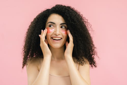 Woman Using Under Eye Patches