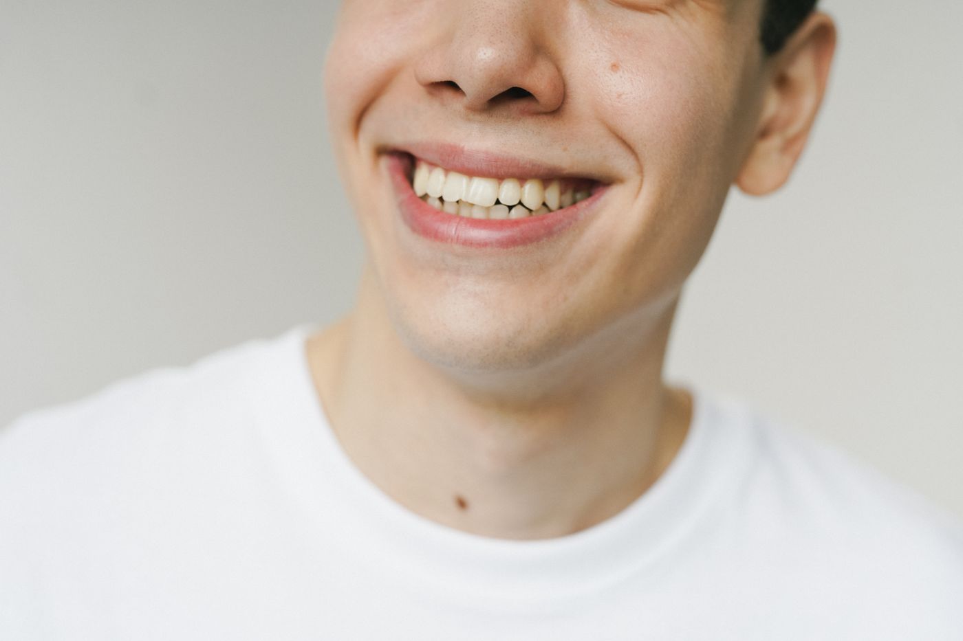 Happy patient with bright smile