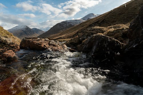 Free stock photo of mountains, river, splash