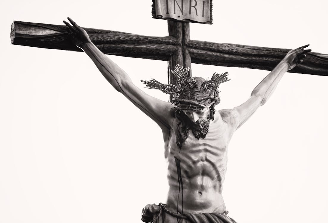 Free Grayscale Photo Of The Crucifix Stock Photo