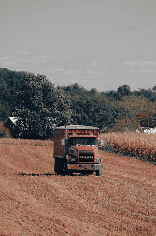 垂直拍攝, 拖拉機, 收穫 的 免費圖庫相片