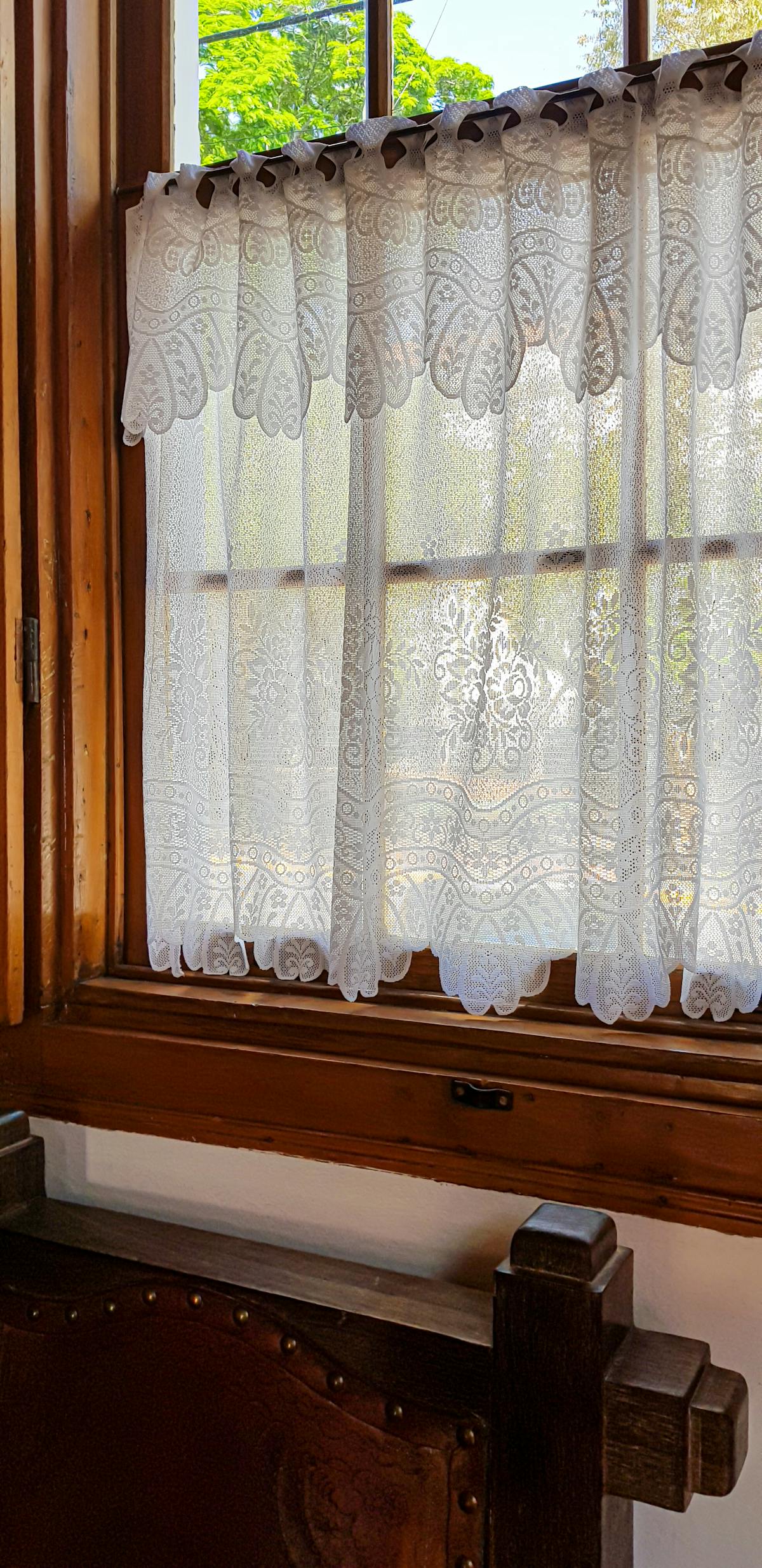 A mushroom latte in a ceramic mug on a wooden table