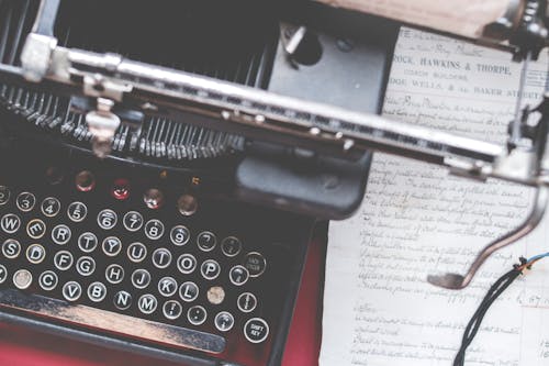 Close-up Photo of Black Typewriter
