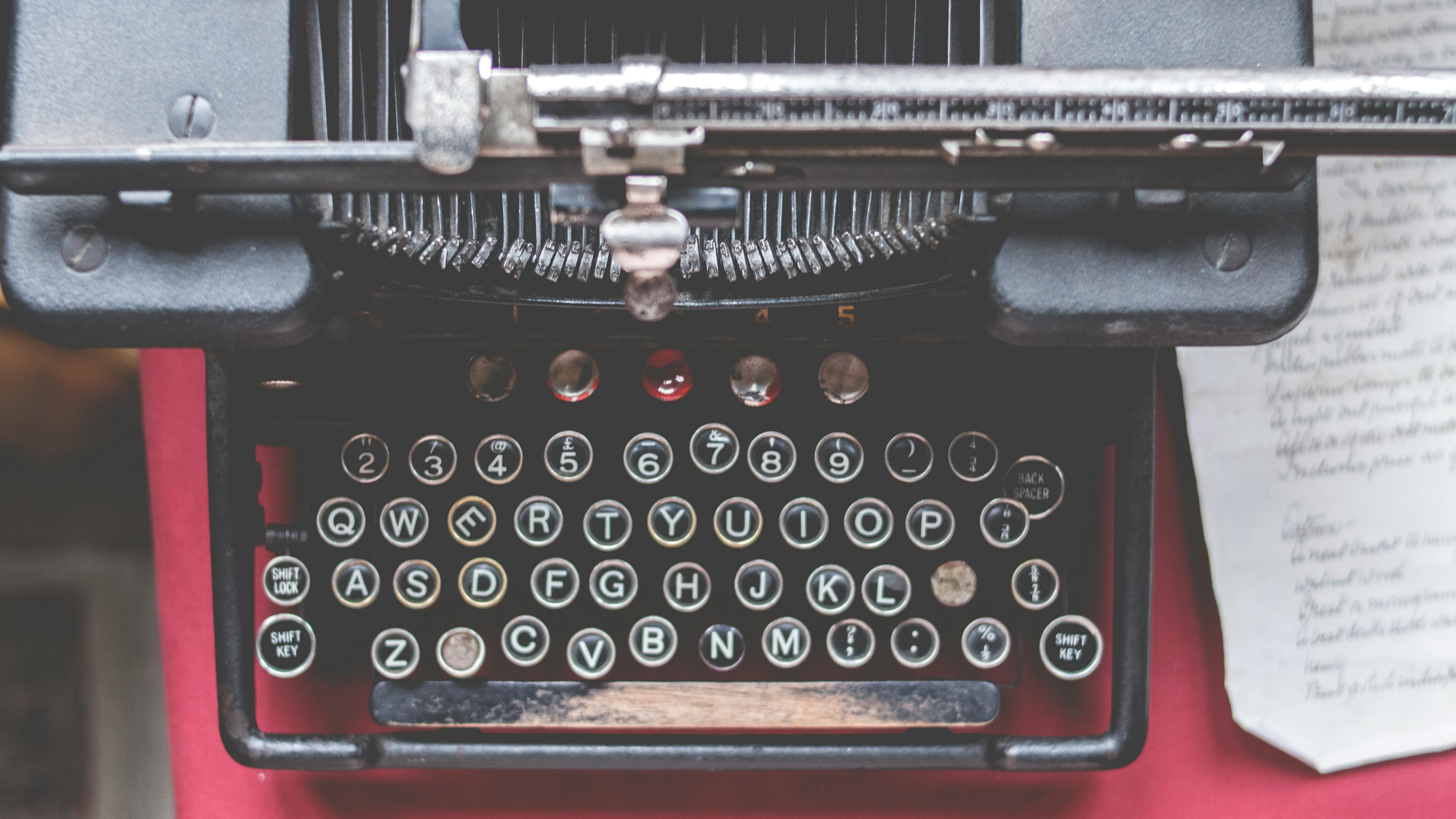 Black Typewriter Free Stock Photo