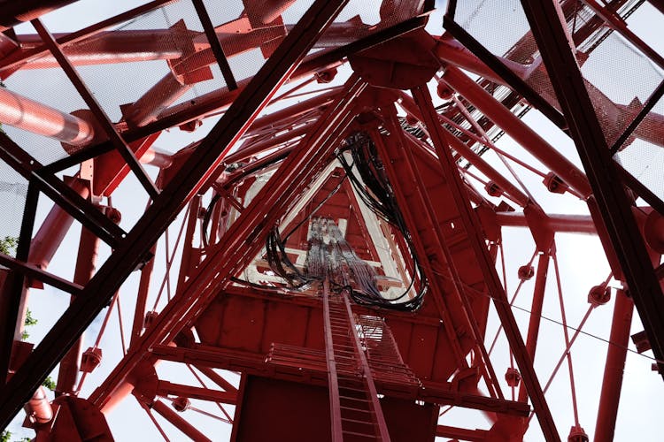 Steel Construction Of A Ferris Wheel Tower
