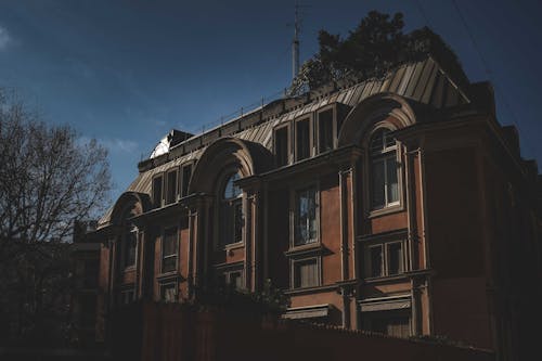 Arched Windows of a Concrete Building