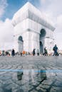 People at the Arc de Triomphe in Paris