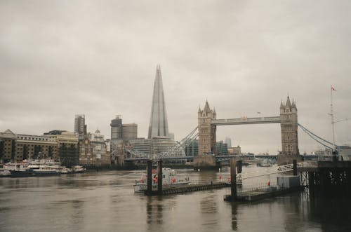 City Buildings Under the Gray Sky