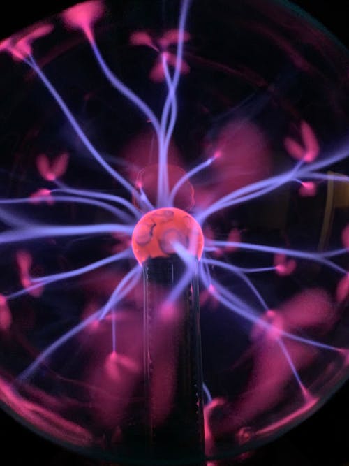 Close-up of a Plasma Globe