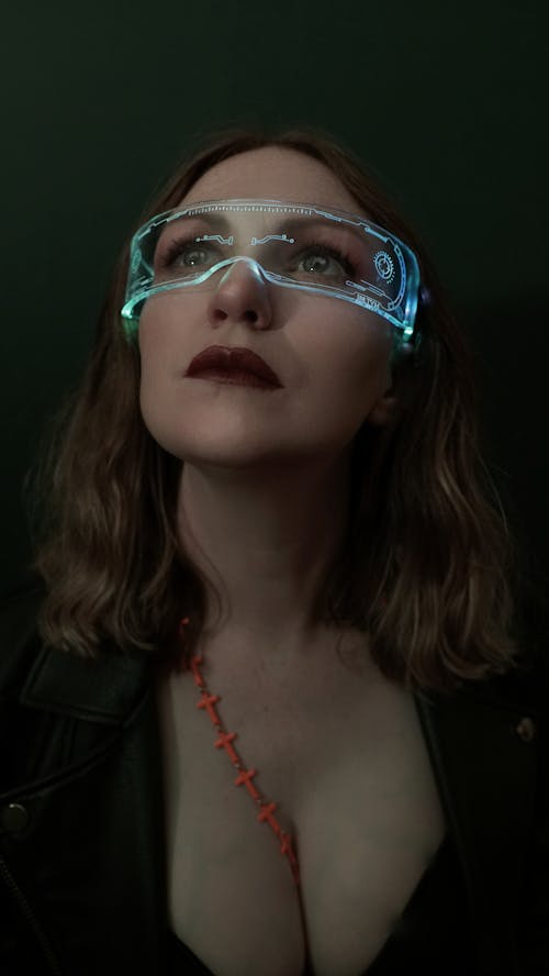 A Woman Wearing Clear Eyeglasses