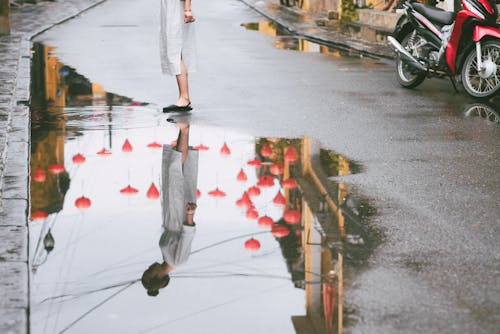 A Person Standing on the Road