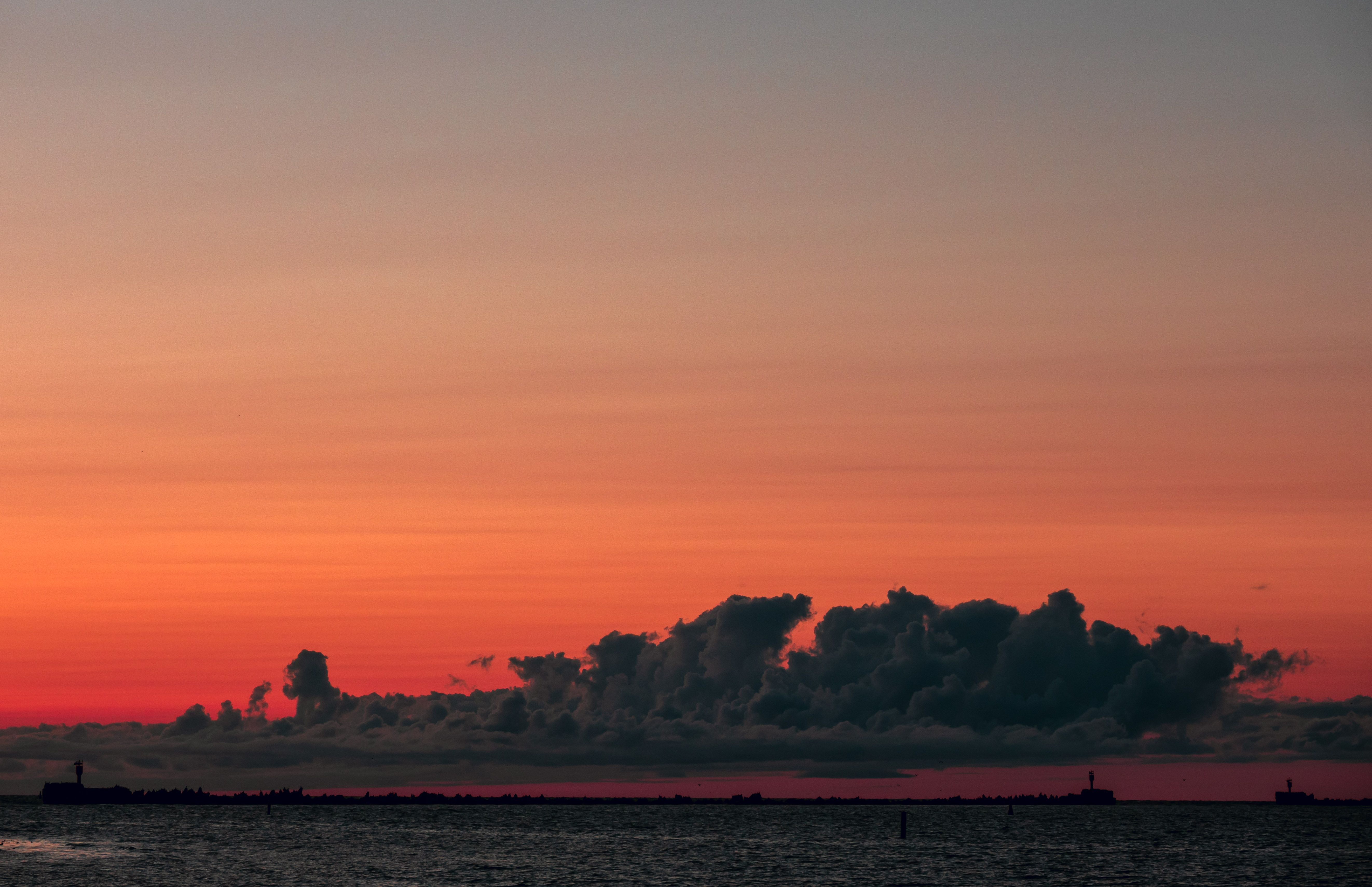 Silhouette of Clouds during Sunset · Free Stock Photo