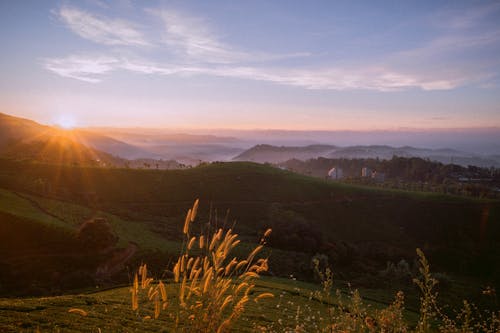 Green Mountains during Sunset