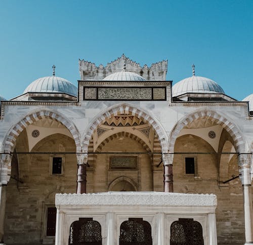 Brown and White Mosque Under Blue Sky