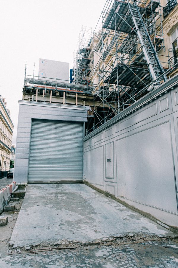 Concrete commercial building under construction