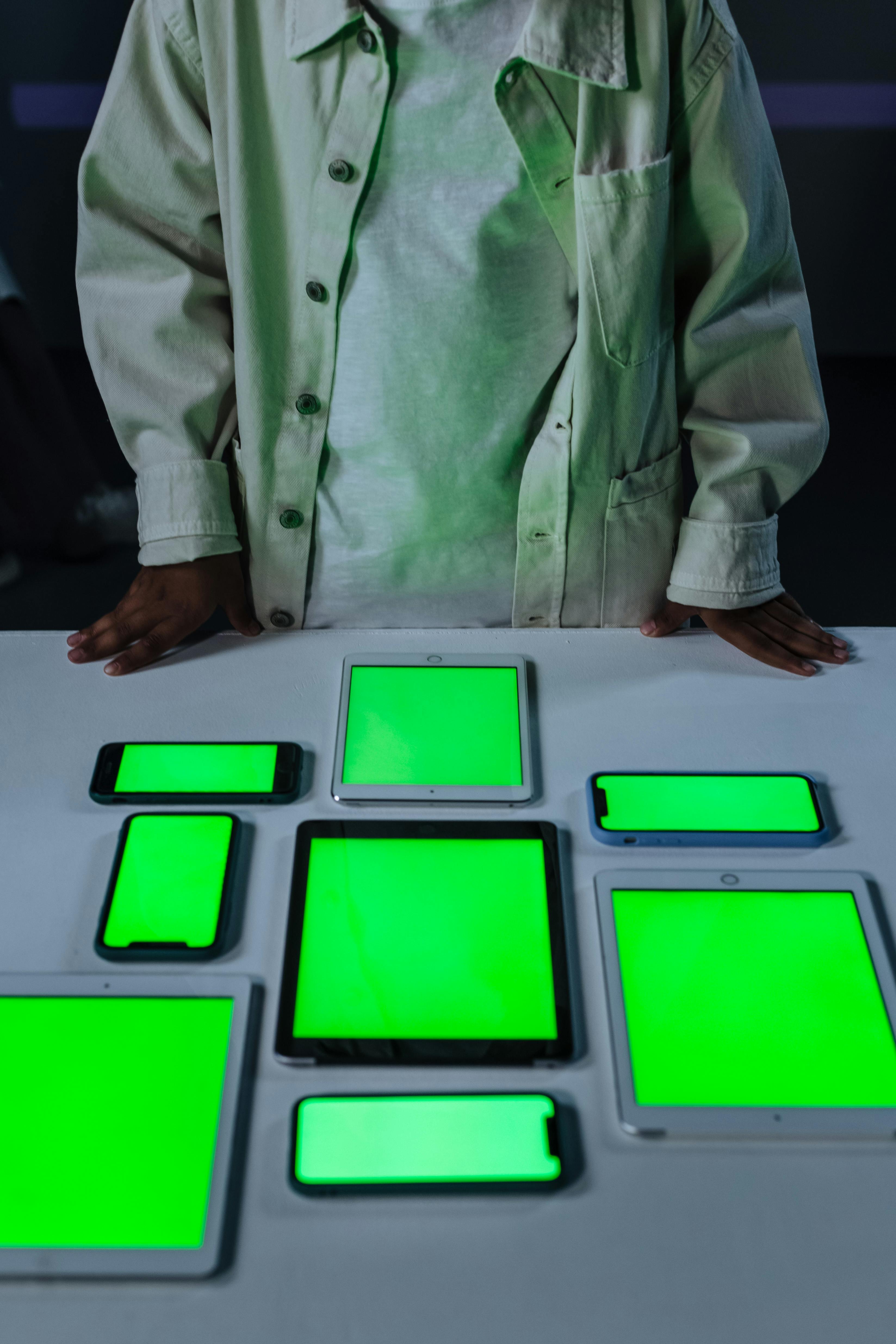 digital devices on a white table