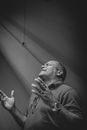 Grayscale Photo of a Man