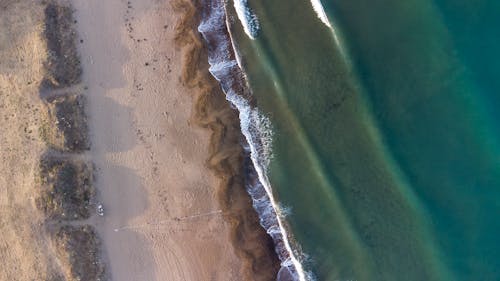 Základová fotografie zdarma na téma letecká fotografie, mávání, moře