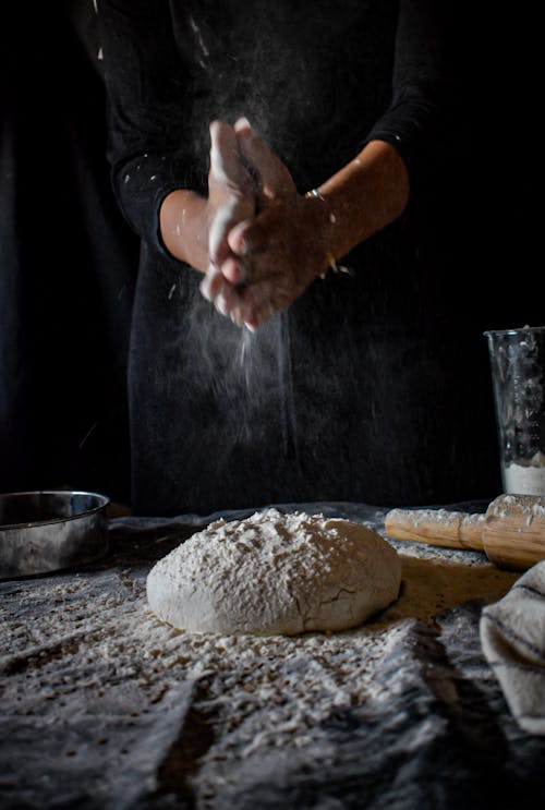 Free Person Making Bread Stock Photo