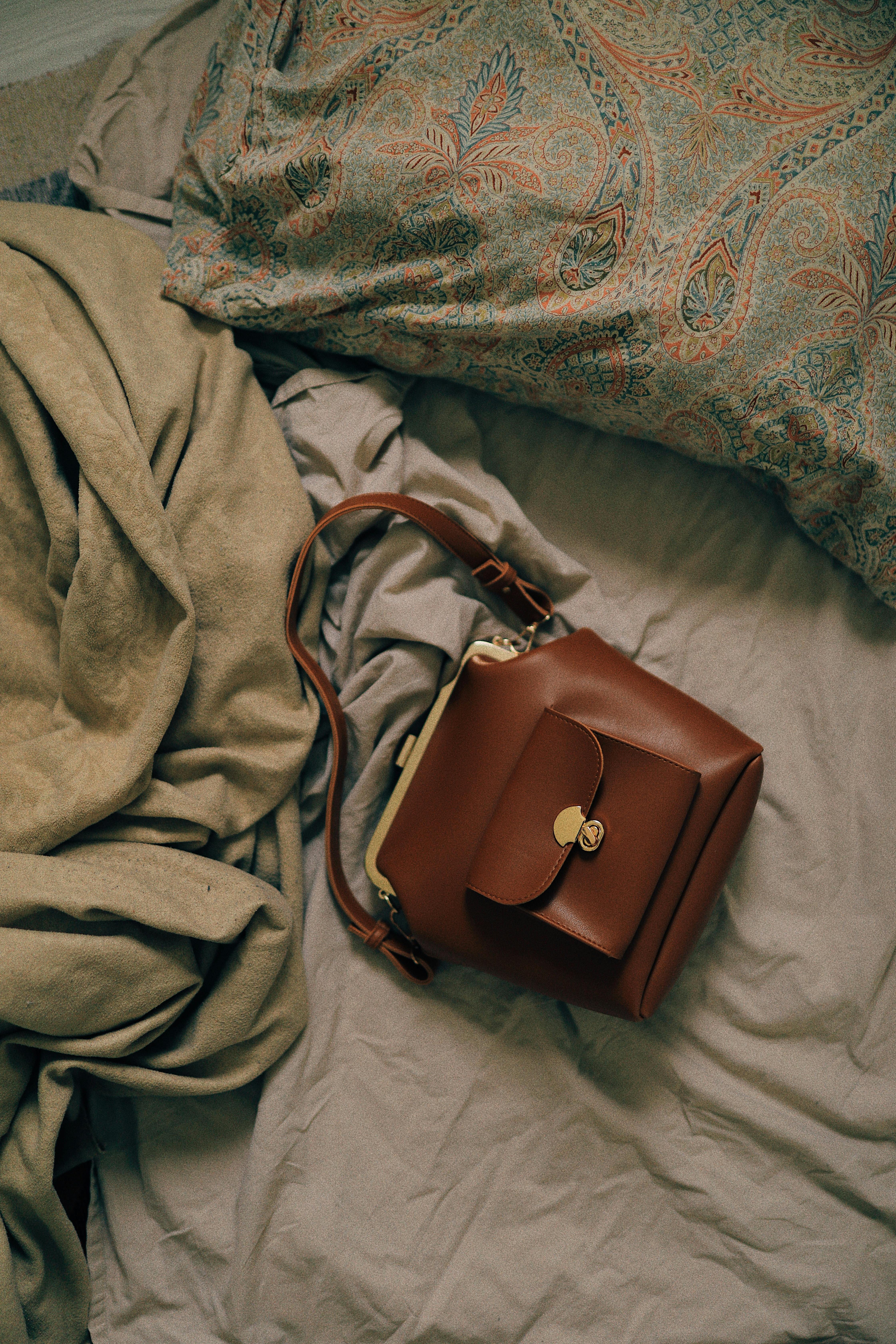 Brown and Black Checkered Handbag · Free Stock Photo