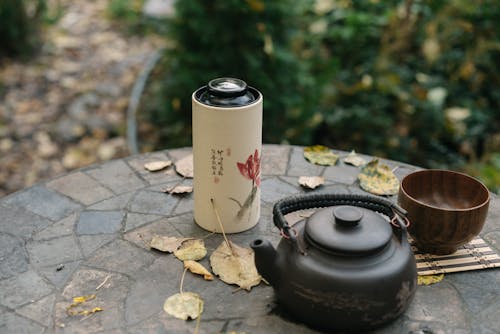 Ceramic Teapot and Tea Jar