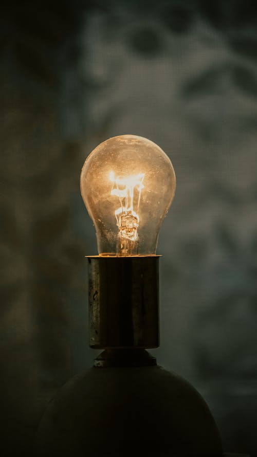 Close-Up Shot of a Light Bulb