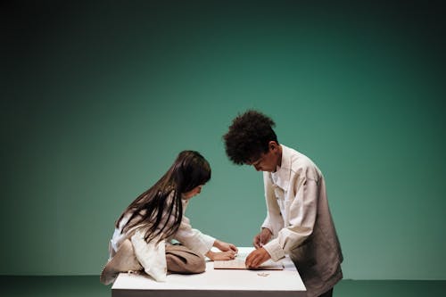 Kids Playing on the Table