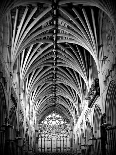 Free stock photo of black&white, black-and-white, cathedral