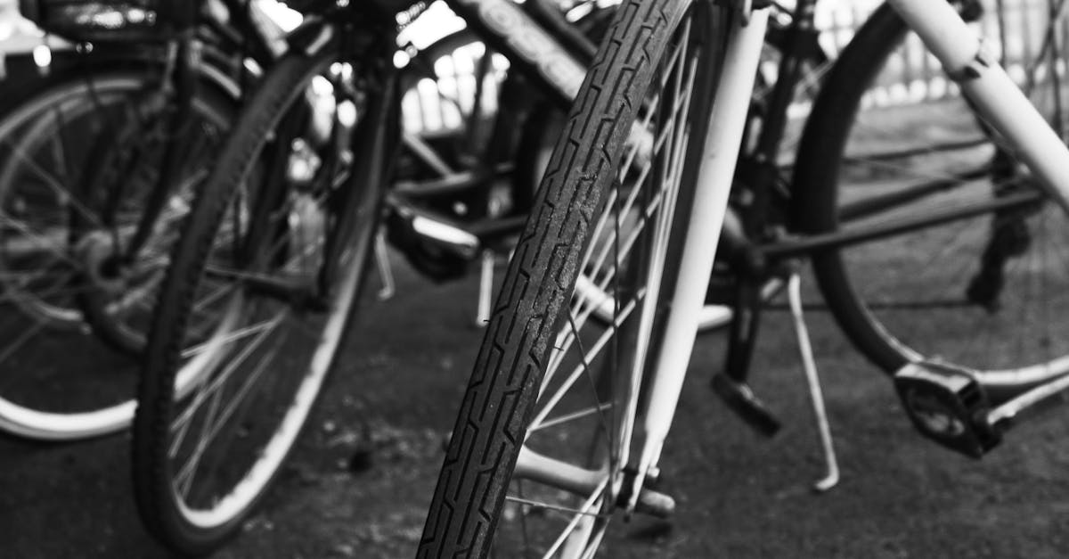 Grayscale Photo of Bicycles · Free Stock Photo