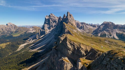 Drone Shot of a Rocky Mountain