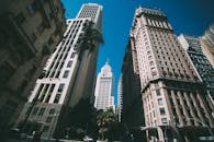 这座充满活力的城市高楼林立，晴空万里