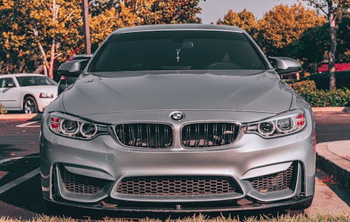 Free Close-Up of a Gray Luxury Car Stock Photo