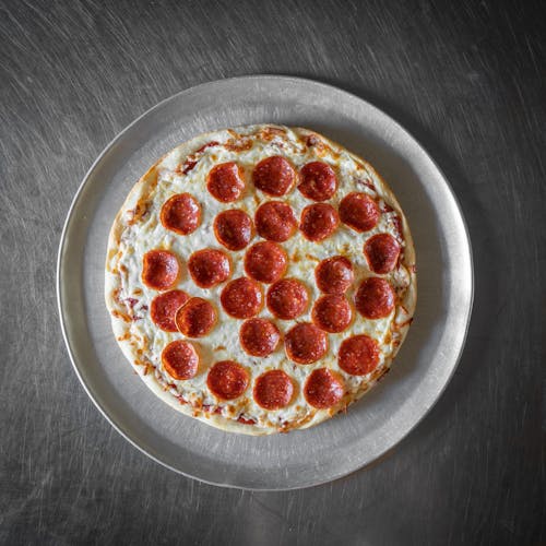 Pizza on Stainless Tray