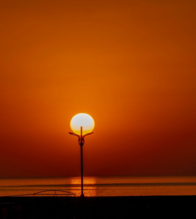 Light Posts Sunset Silhouette of Light Post during Sunset · Free Stock Photo