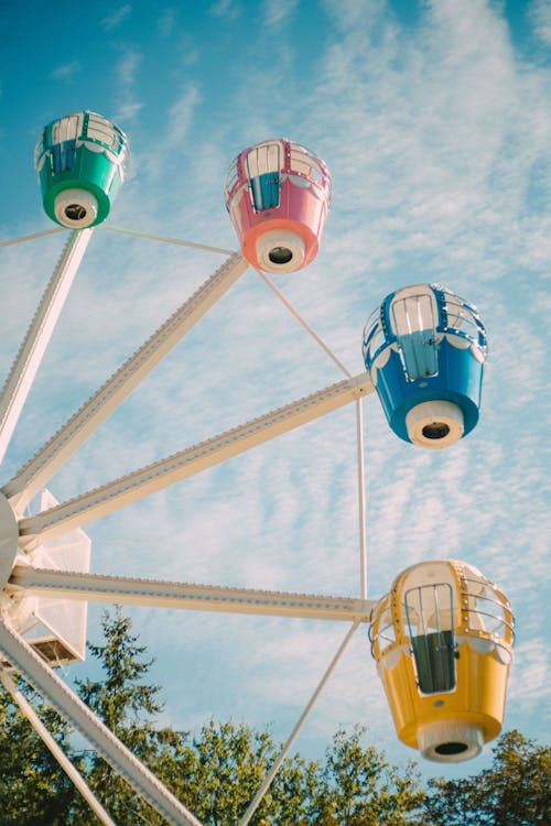 Low-Angle Shot of a Ferris Wheel