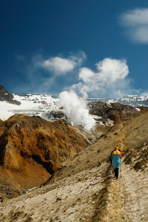 People Hiking on Brown Mountain 