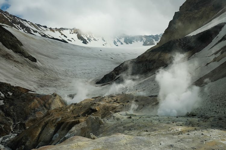 Snow And Glacier In Mountains 