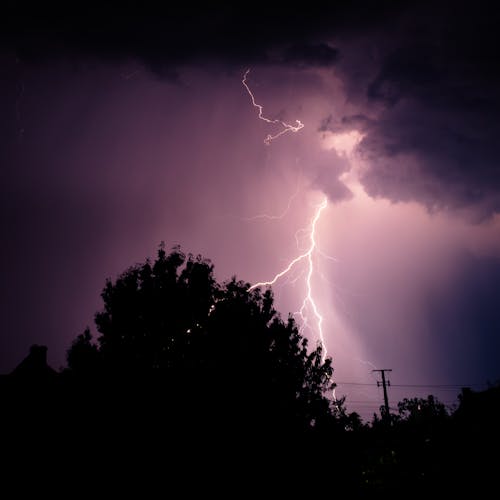 Free Thunderstorm During Night Time Stock Photo