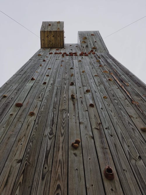 Free A Wooden Climbing Wall Stock Photo