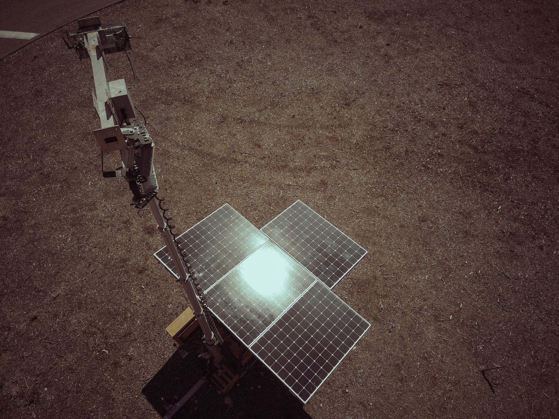 High Angle Shot of Solar Panels