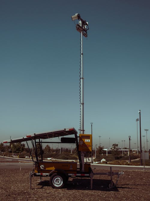 Solar Power Station with Light Pole