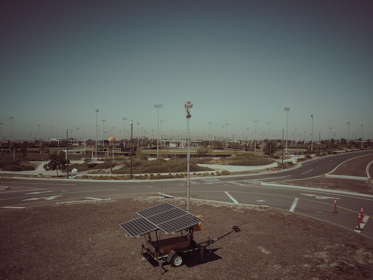 Portable Power Station On Brown Field