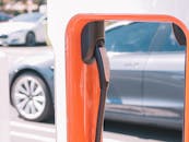 Close-up Photo of Tesla's Charging Station