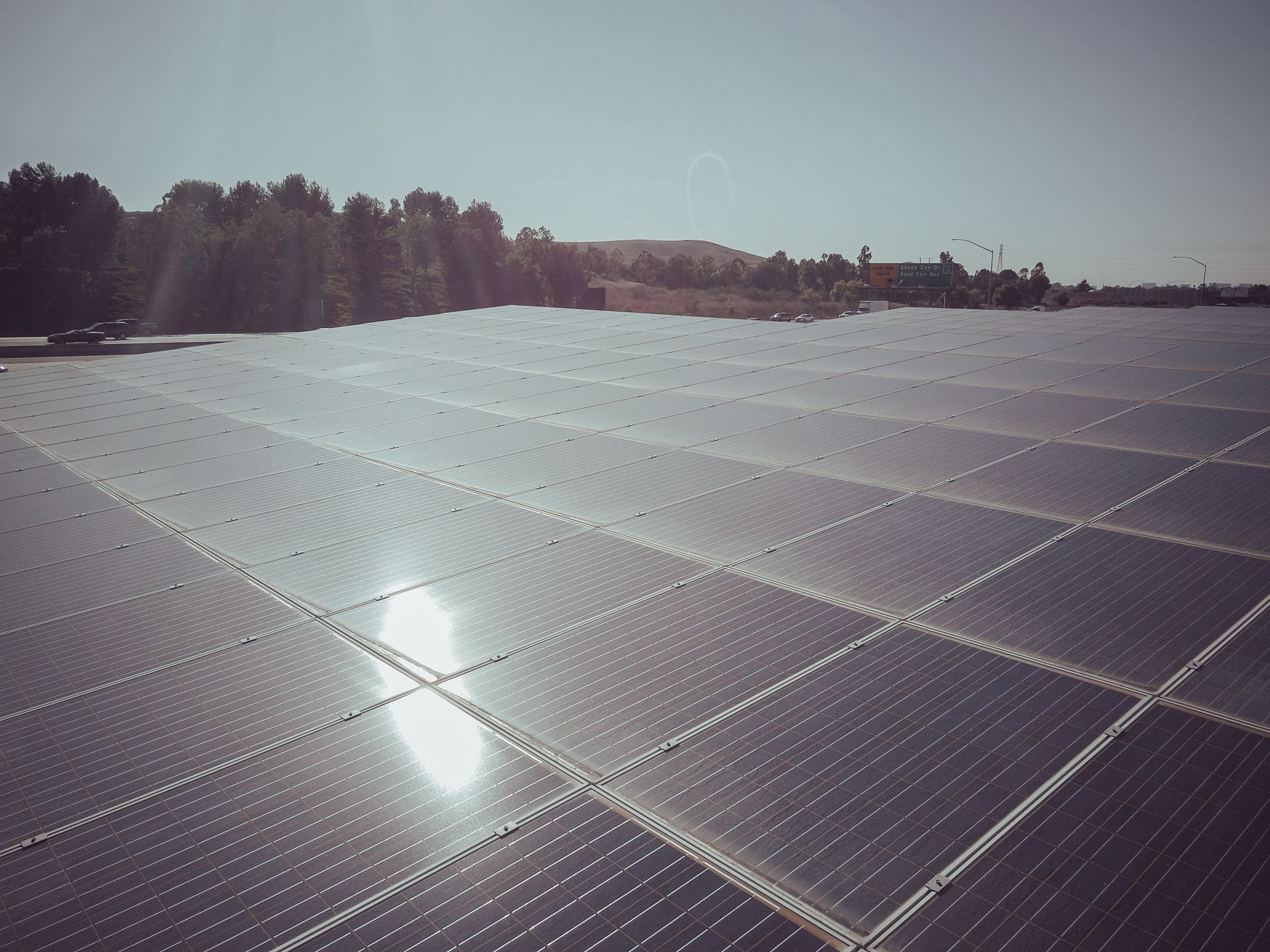 High Angle Shot of Solar Panels