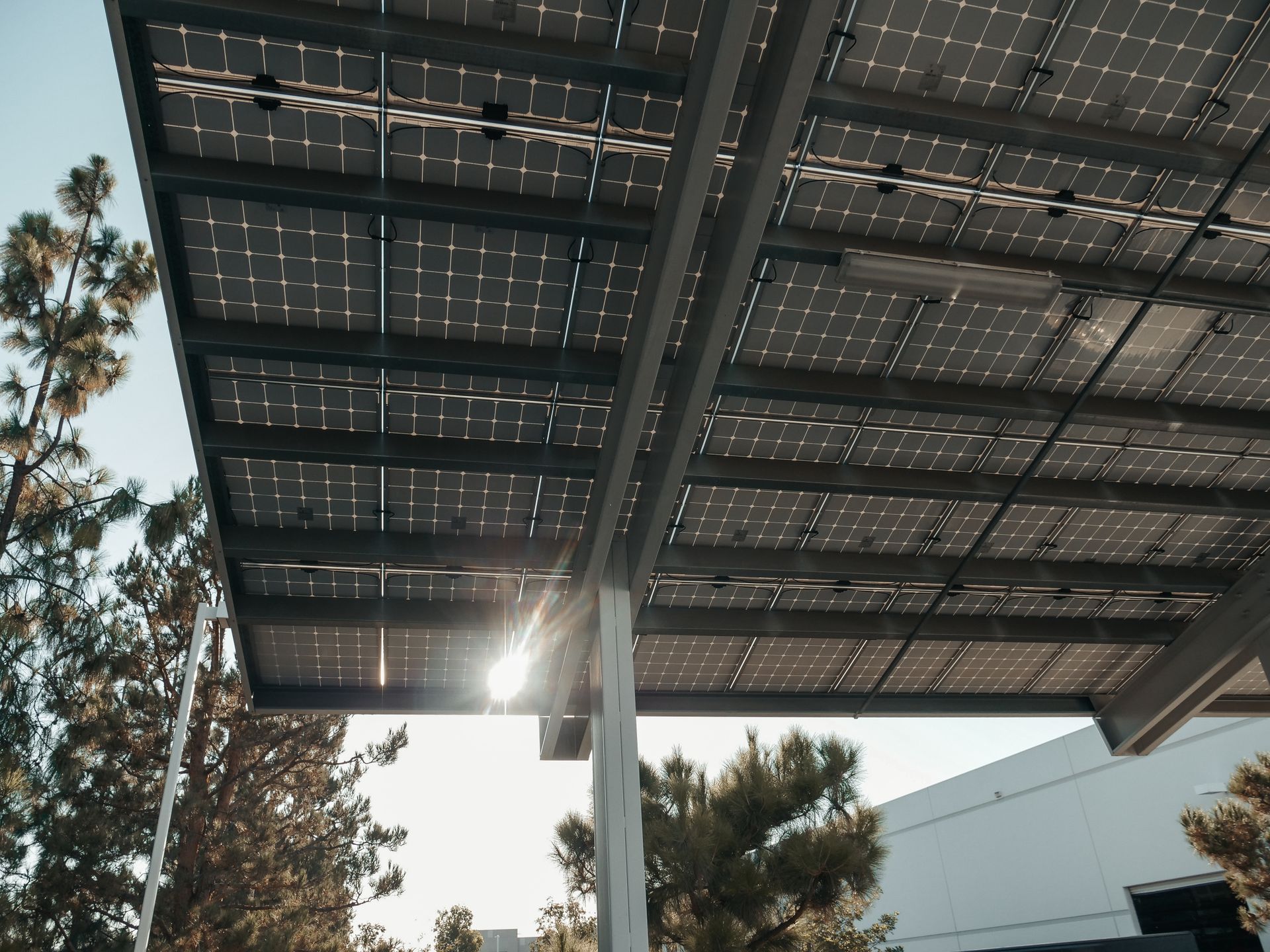 Low-Angle Shot of a Solar Panel