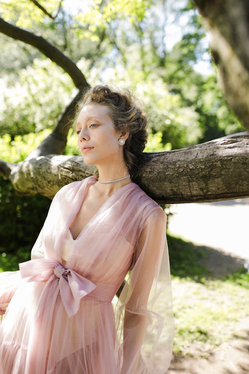 Woman in Pink Dress