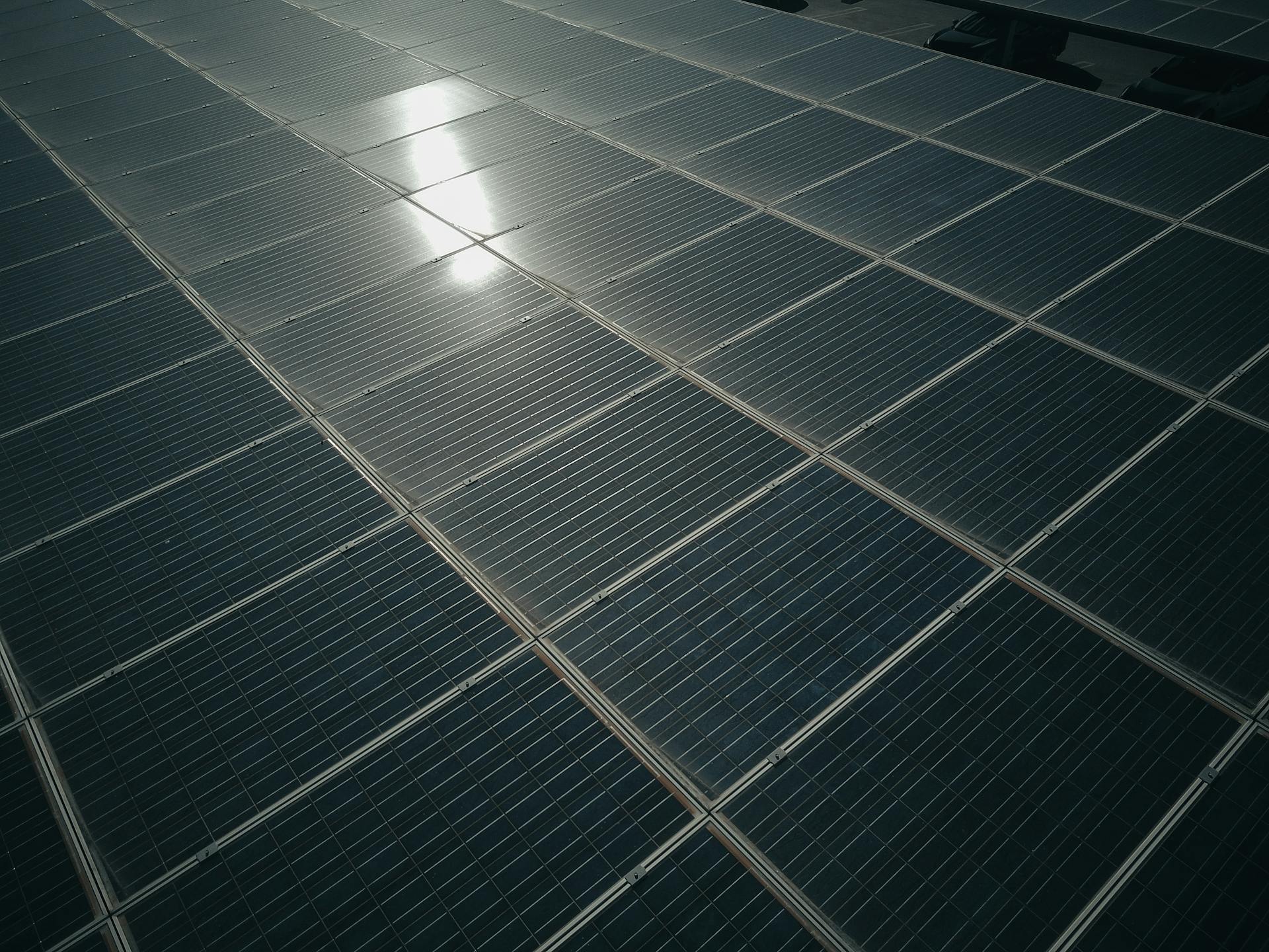 Close-Up Shot of Solar Panels