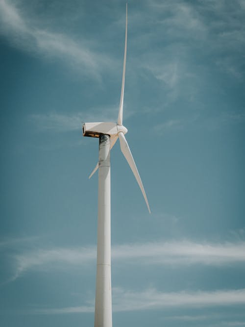  A Wind Turbine Under the Blue Sky 